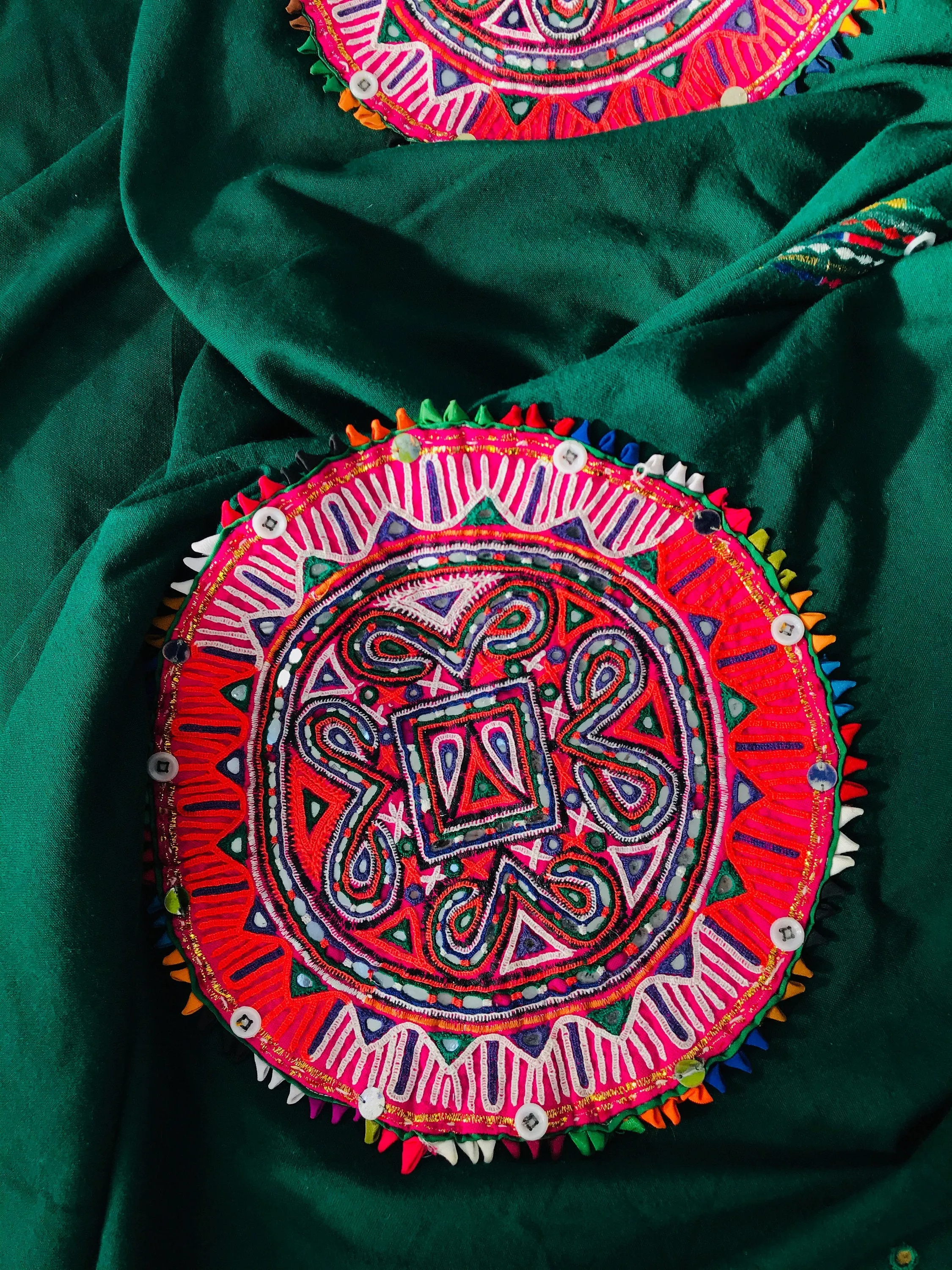 Rabari Shawl and Throw. Vintage. Mirror work & Embroidered