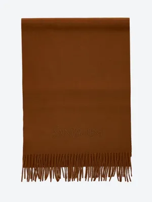 Saint laurent embrodery cashmere stole