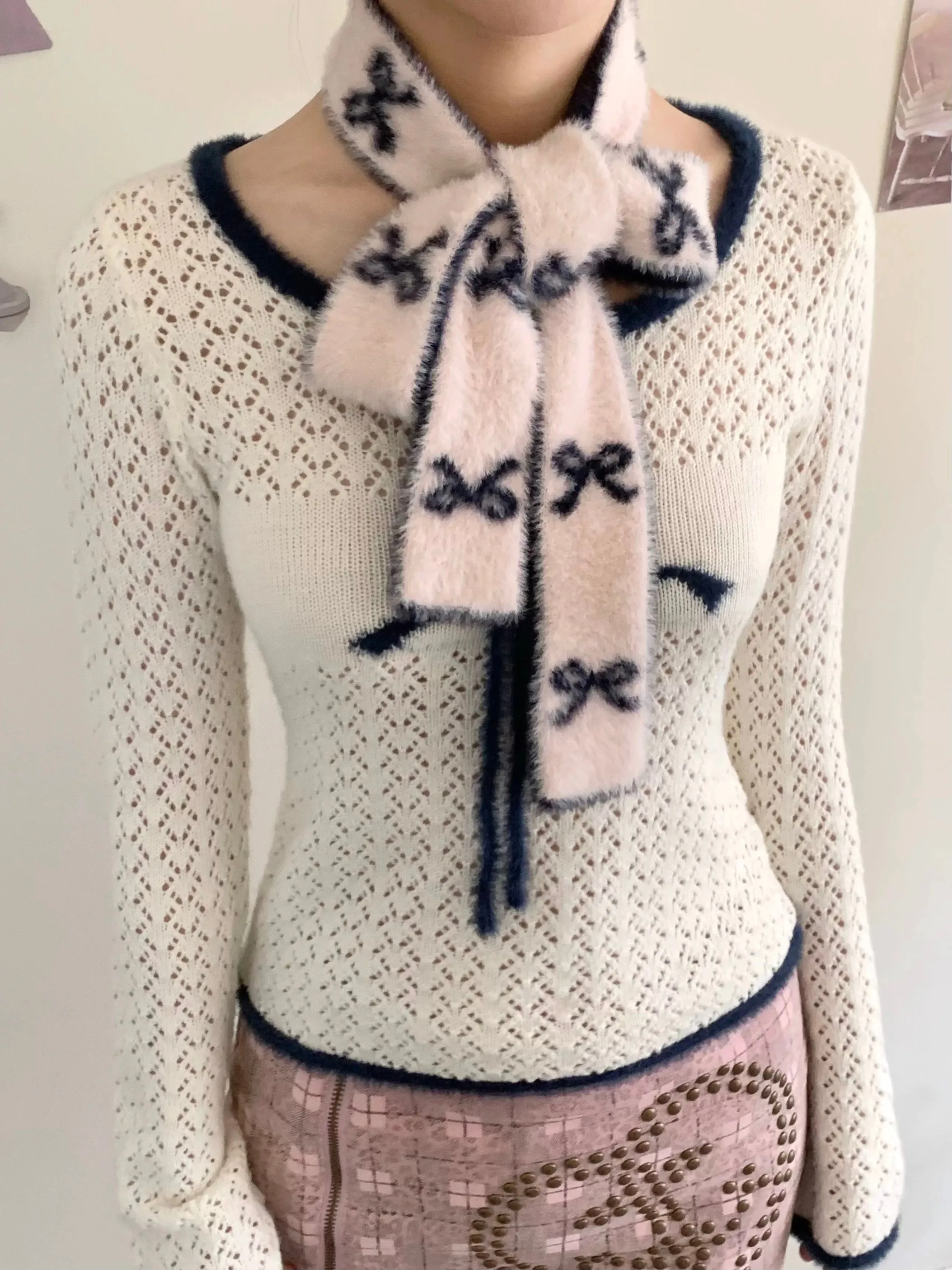 Sic Astra Angel Energy Ribbon Knitting sweater