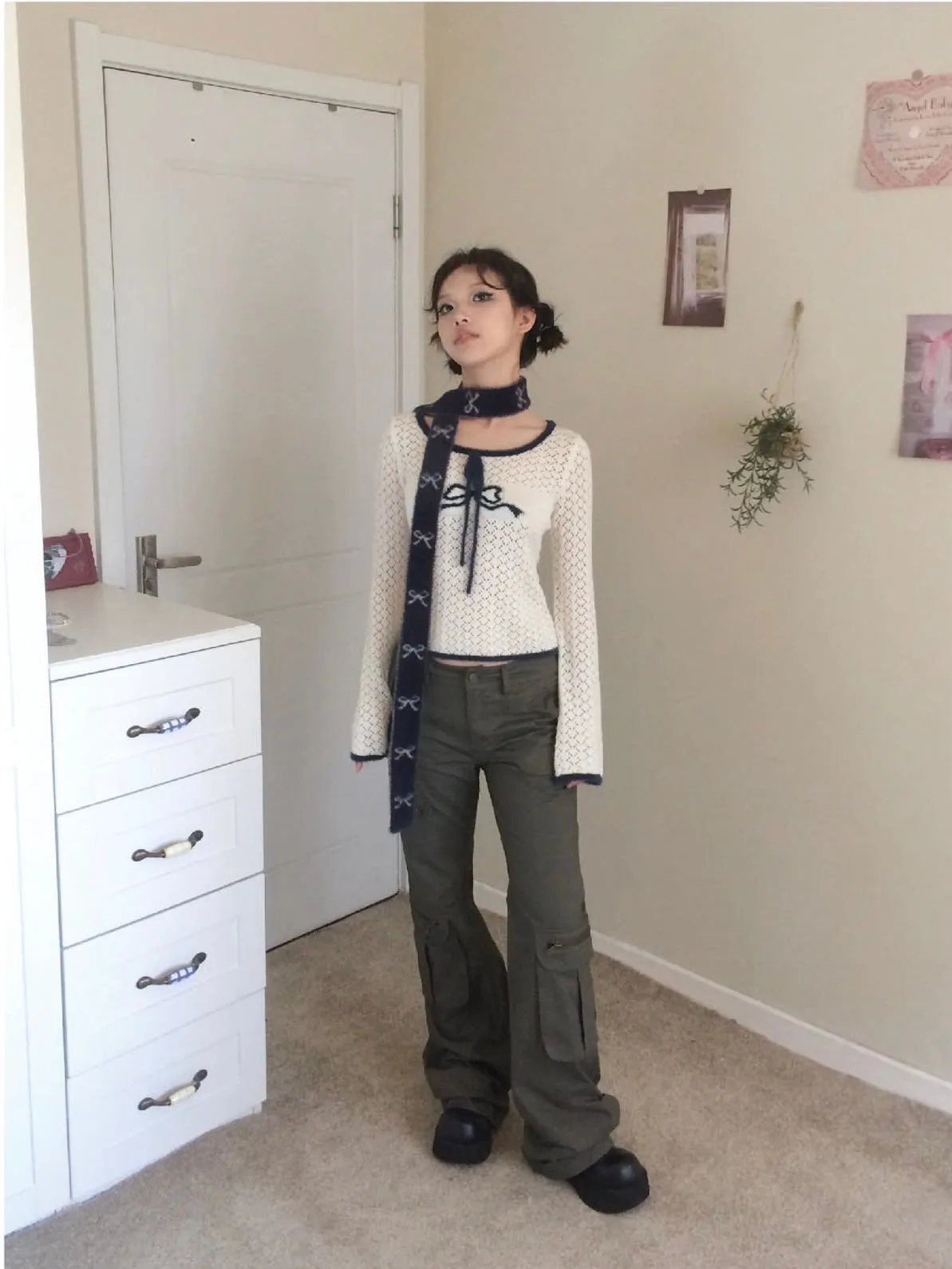 Sic Astra Angel Energy Ribbon Knitting sweater