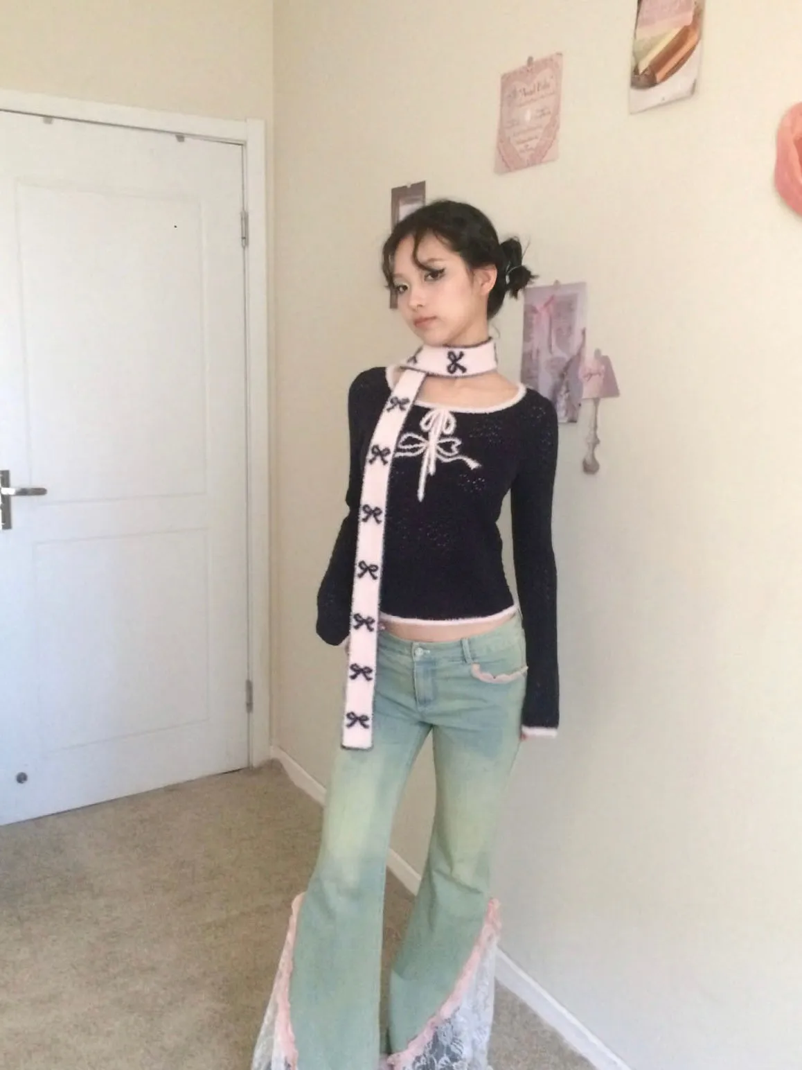 Sic Astra Angel Energy Ribbon Knitting sweater