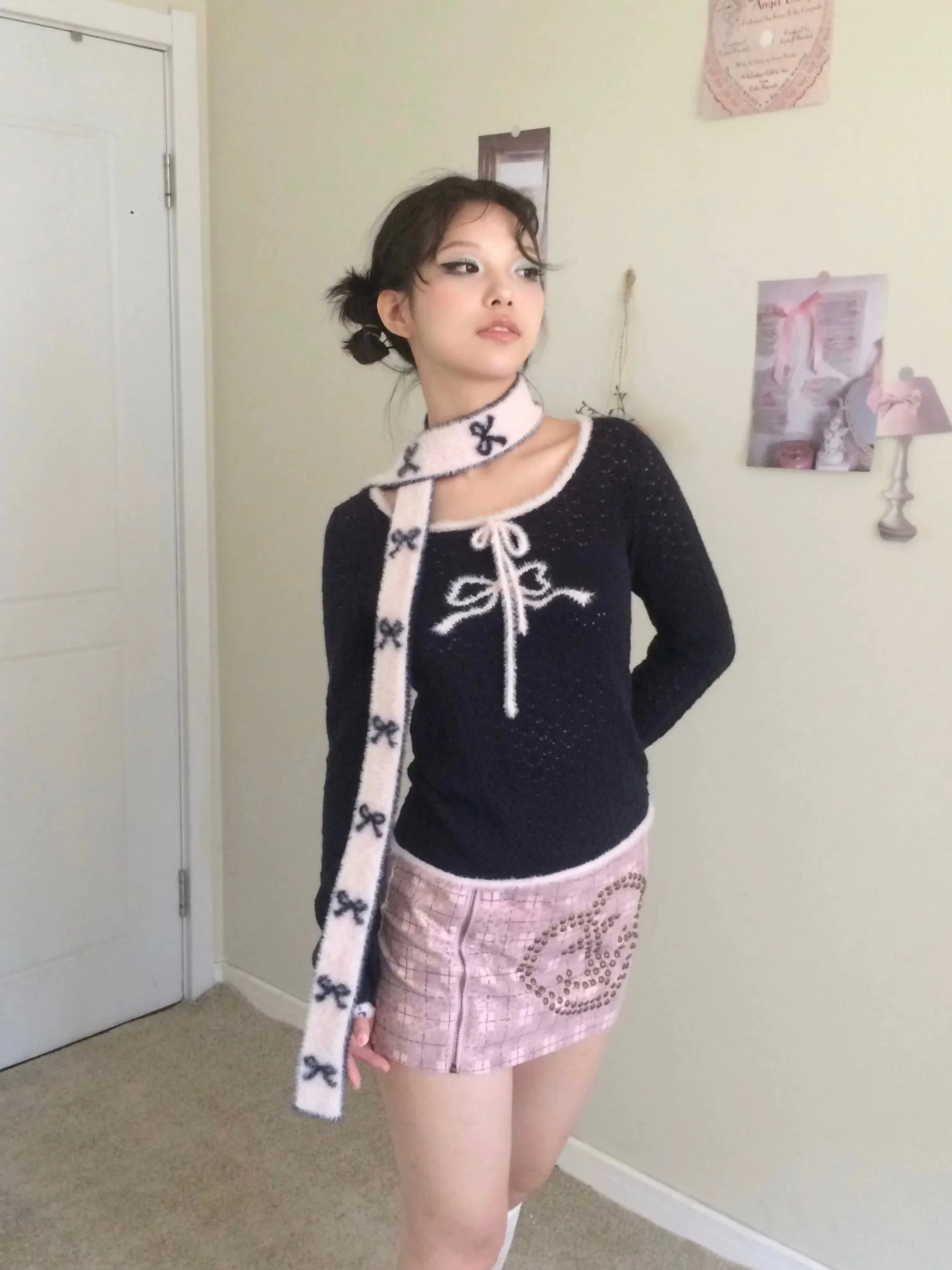 Sic Astra Angel Energy Ribbon Knitting sweater