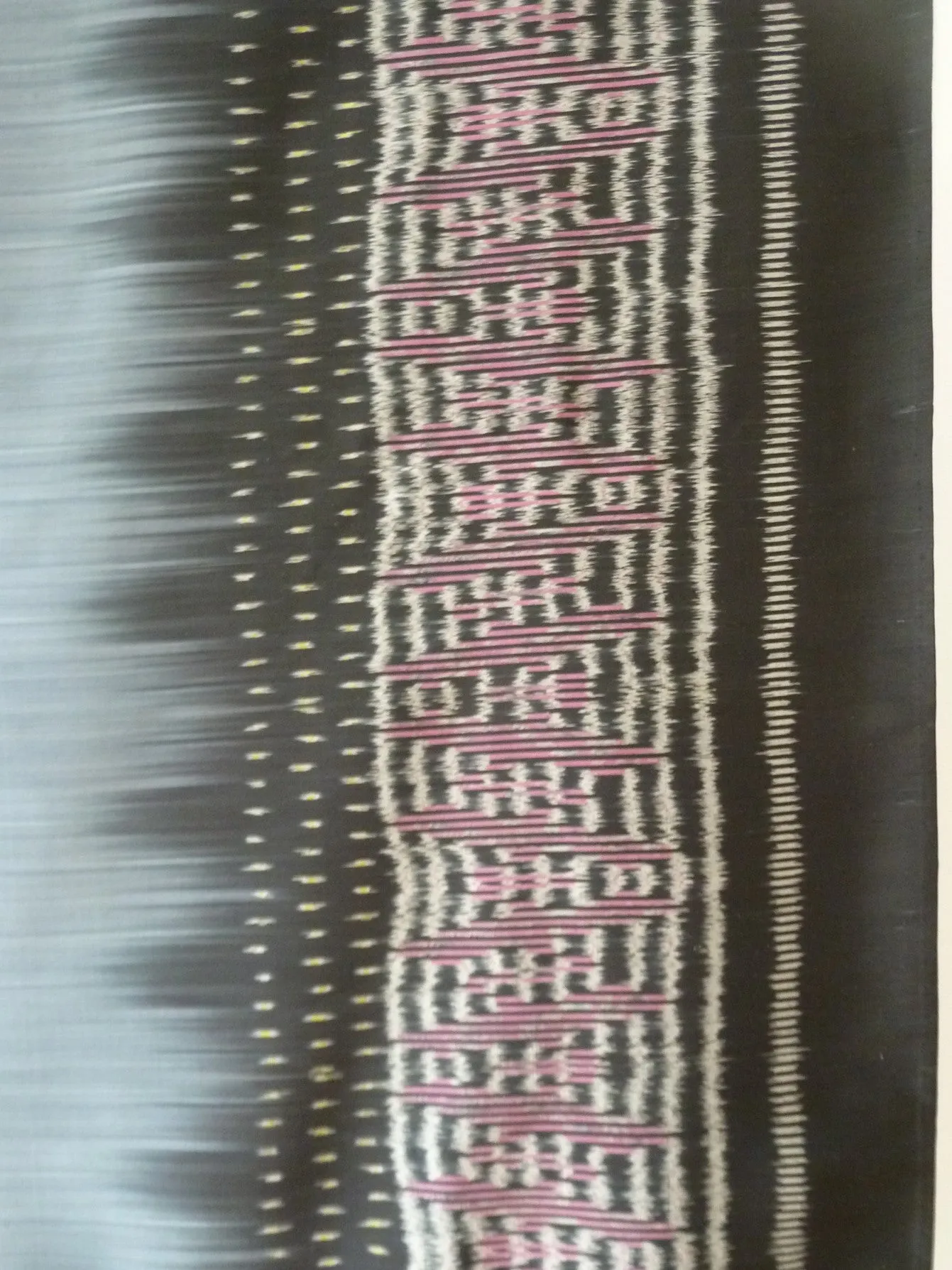 Silk Ikat Shawl Or Throw Teal Amethyst