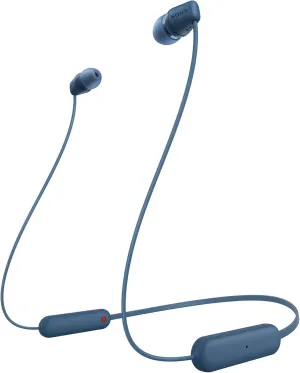 Sony WI-C100 Wireless in-Ear Bluetooth Headphones with Built-in Microphone, Blue