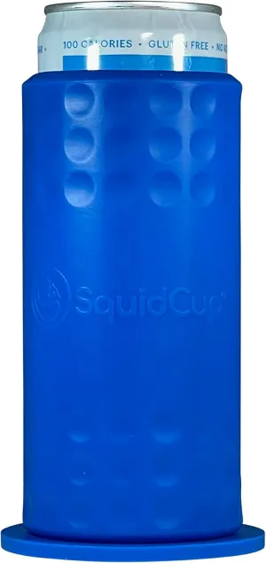Sqoozie Non-Tipping Insulated Boat Can Holder (Island Blue, Slim) Portable, Magnetic & Suction for SUP's, Kayaks, RVs, ATV, Garage and More