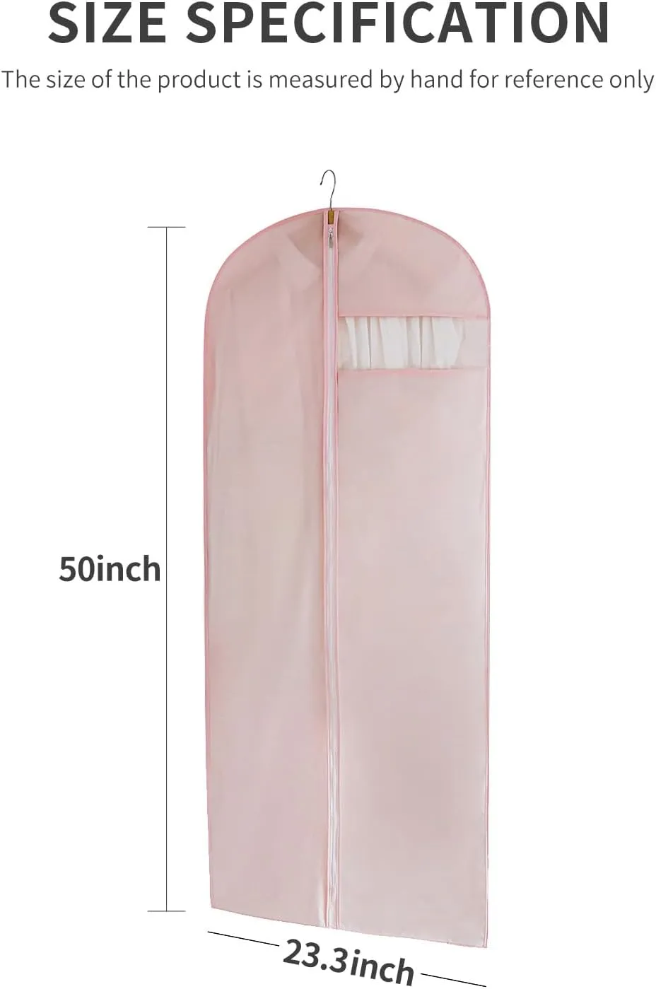 Suit Bag for Storage and Travel, (Set of 2 (23.3" x 50") Pink)
