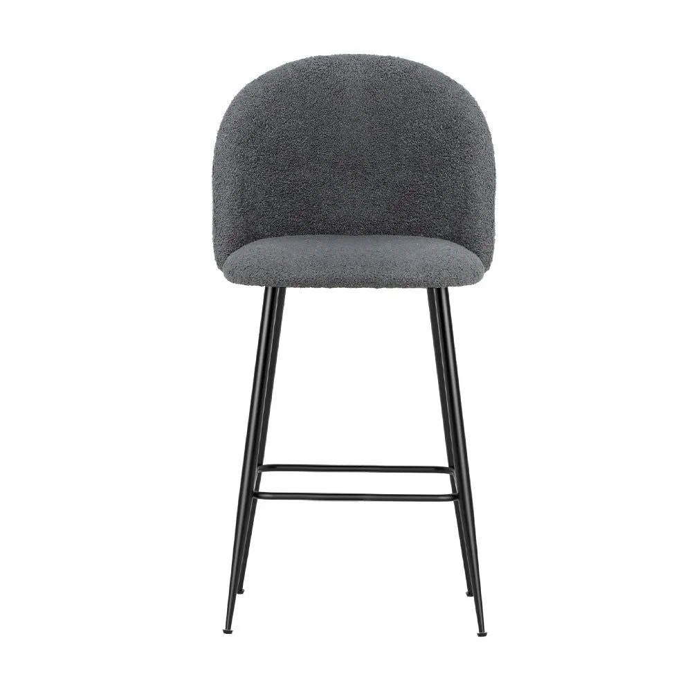 Two Bar Stools Kitchen Counter Barstools Sherpa Metal Chairs