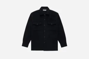 USN Overshirt ~ Black Wool/Angora