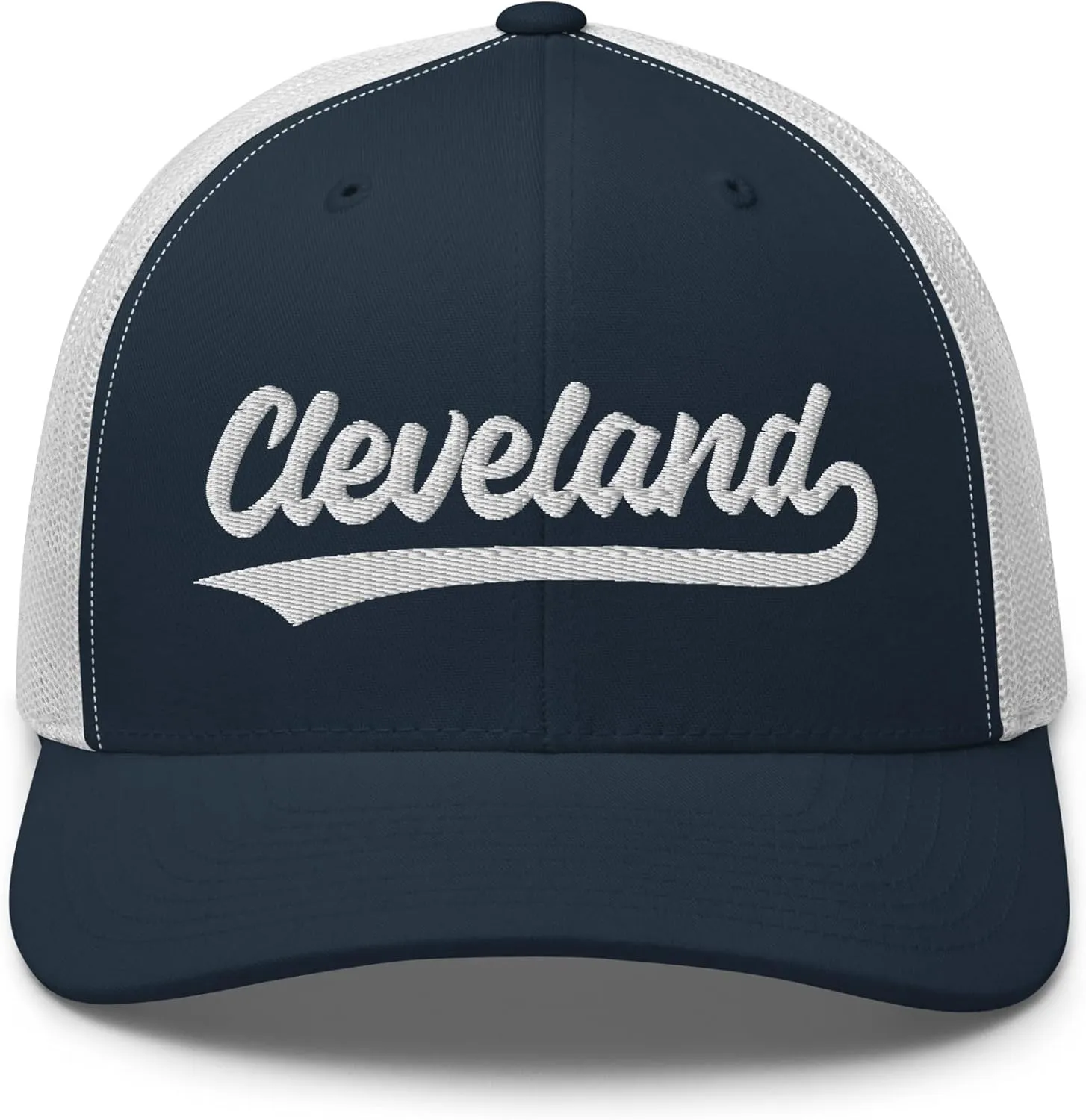 Vintage Cleveland Script Mesh Retro Cleveland Trucker Hat Cap