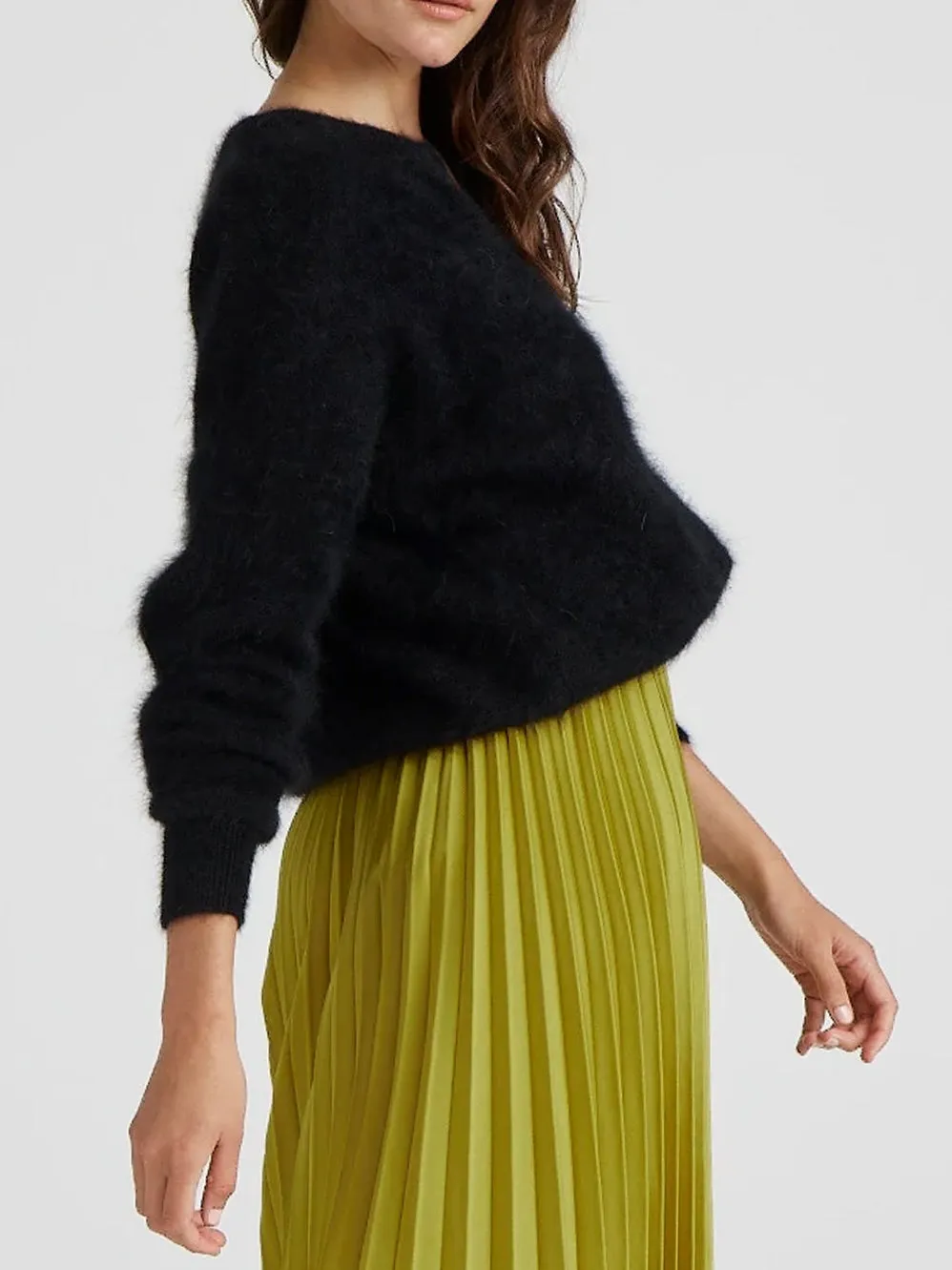 WORLD OF NOMADS FRANKIE CREW NECK CASHMERE CARDIGAN