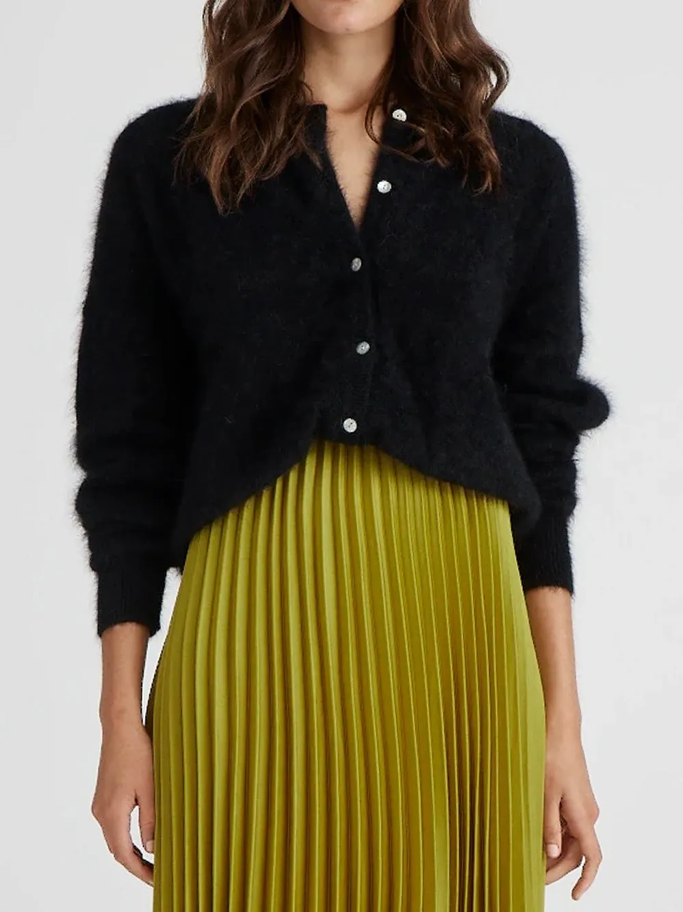 WORLD OF NOMADS FRANKIE CREW NECK CASHMERE CARDIGAN